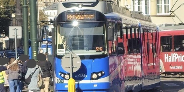 Wykolejenie tramwaju w centrum Krakowa