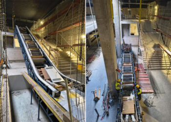 Pierwsze schody ruchome już na miejscu! Podziemna stacja przy rondzie Polsadu rośnie w oczach